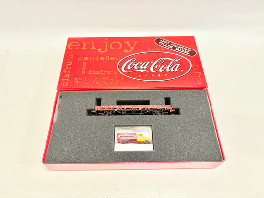 Lemke LC21002 Coca-Cola Set Flachwagen mit Pritschenwagen DB H0