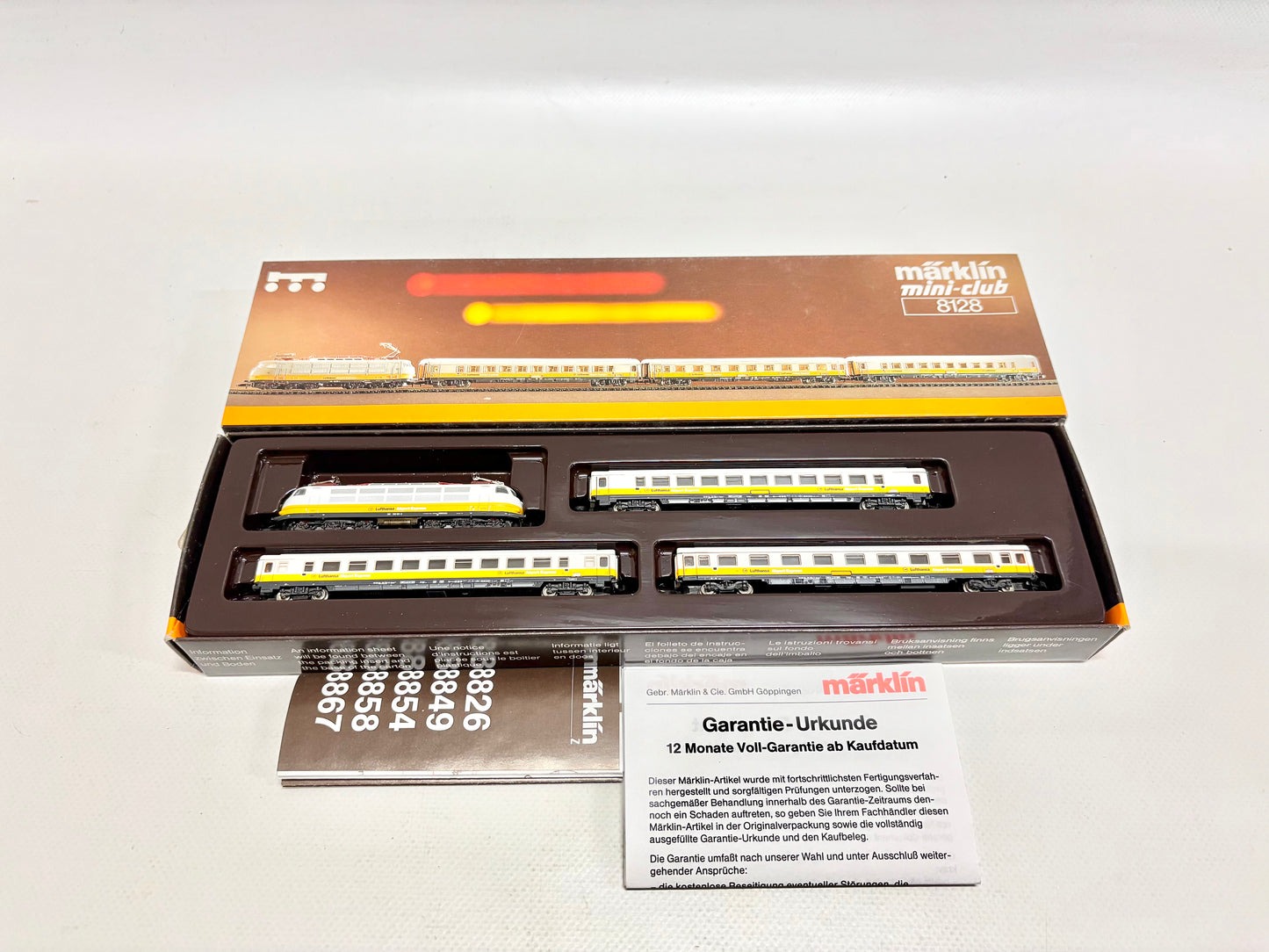 Märklin 8128 Mini Club Zugpackung Lufthansa Airrport Express Spur Z
