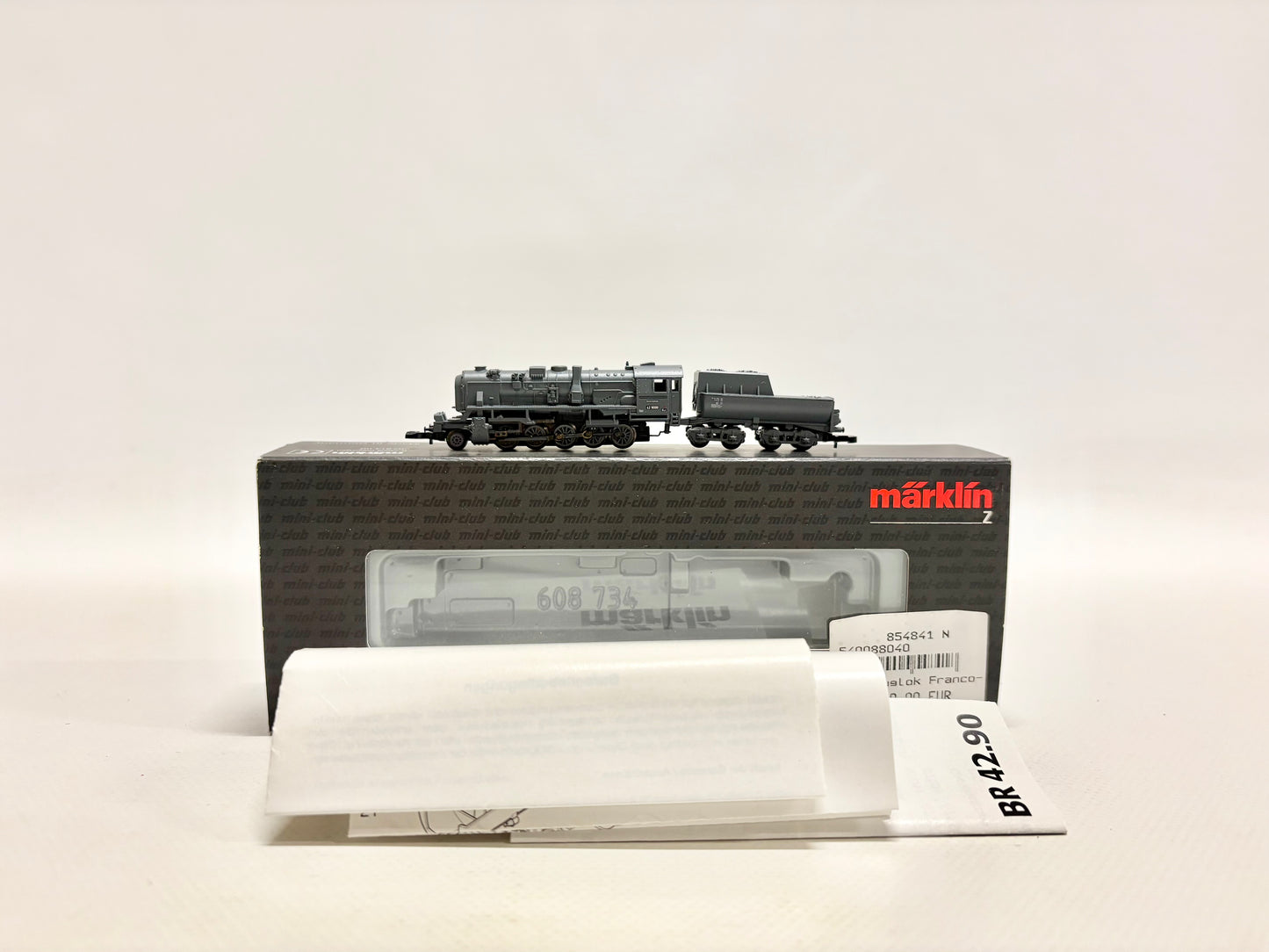 Märklin 88040 Mini Club Dampflok Br 42 9000 "Franco Crosti" DB Spur Z