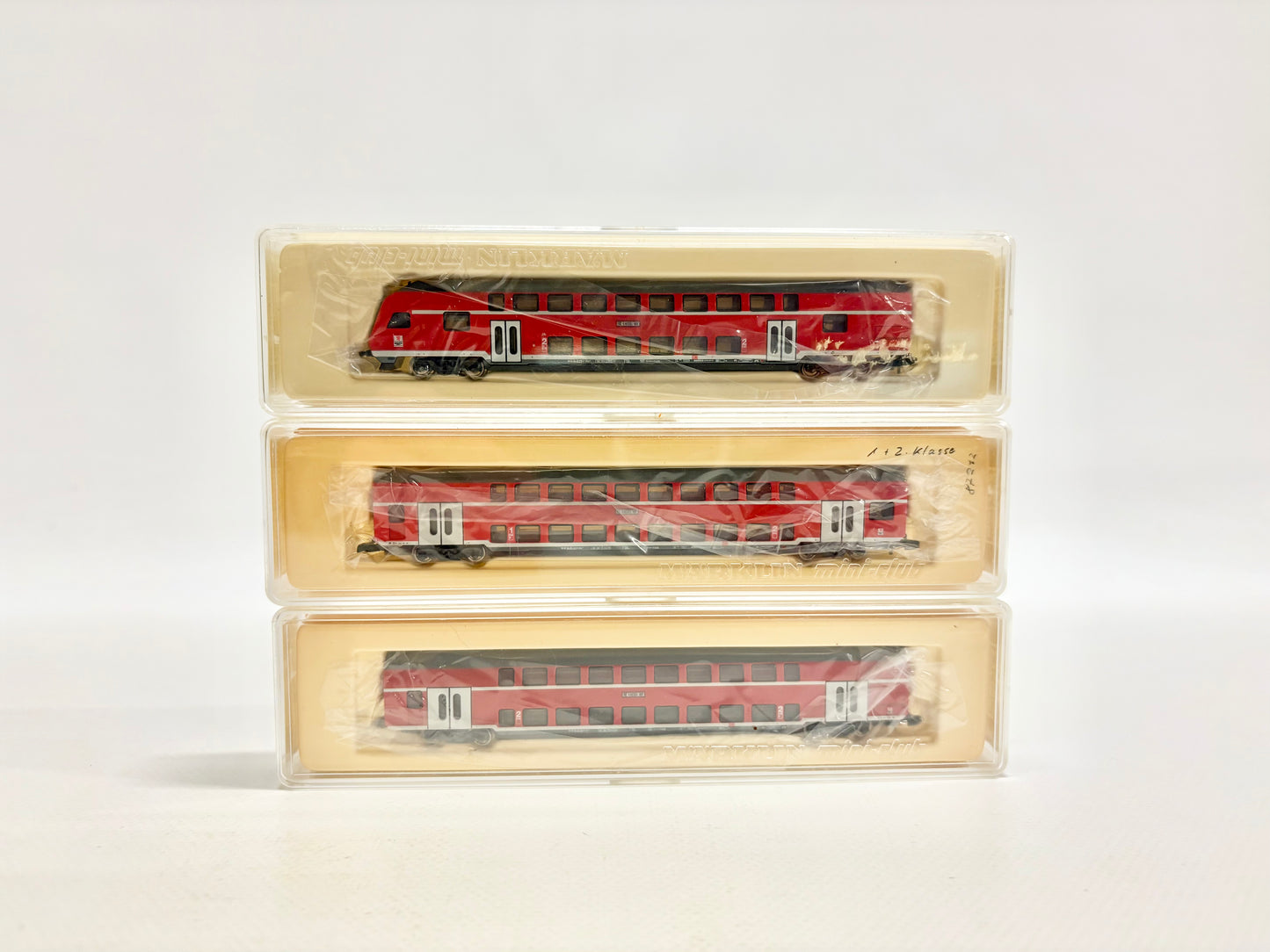 Märklin Mini Club 87293 87292 87291 Doppelstockwagen Regio DB Spur Z