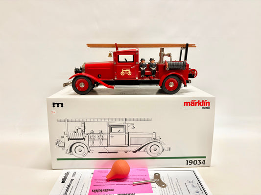 Märklin 19034 Feuerwehrfahrzeug mit Uhrwerk-Antrieb