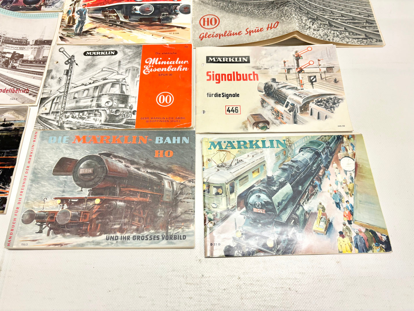 Märklin 12x Katalog/ Gleisplanbuch usw. 1950er Jahre