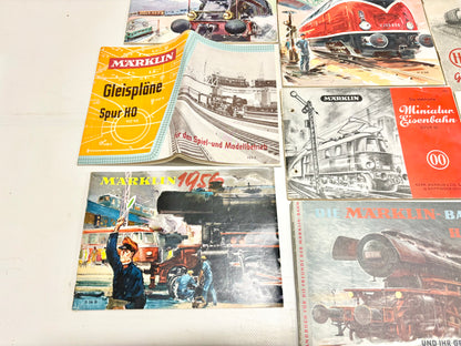 Märklin 12x Katalog/ Gleisplanbuch usw. 1950er Jahre