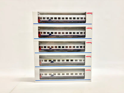 Märklin 4351 4352 5x Belgische Personenwagen SNCB AC H0