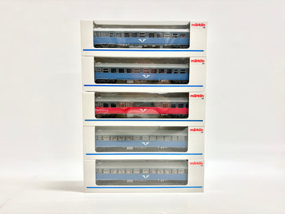 Märklin 4377 4378 5x Swedish Passenger Cars SJ AC H0