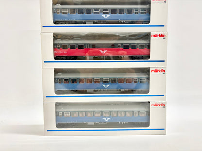 Märklin 4377 4378 5x Swedish Passenger Cars SJ AC H0