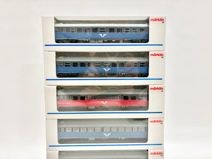 Märklin 4377 4378 5x Swedish Passenger Cars SJ AC H0