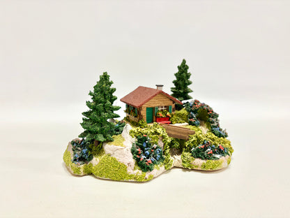 Rudolf Spitaler RS 6670 Diorama Haus mit Brücke 1950er Jahre H0