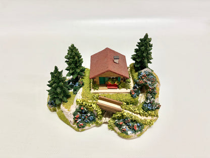 Rudolf Spitaler RS 6670 Diorama Haus mit Brücke 1950er Jahre H0