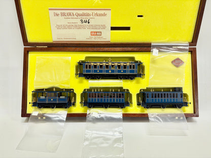 Brawa 0815 Messing Wagen-Set Hofzug der K.Bay.Sts. H0