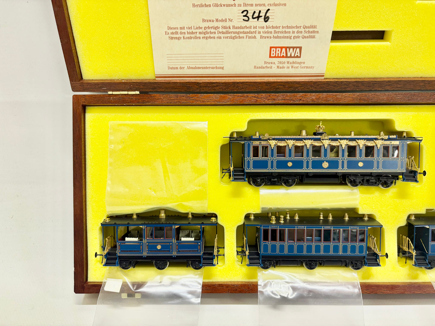 Brawa 0815 Messing Wagen-Set Hofzug der K.Bay.Sts. H0