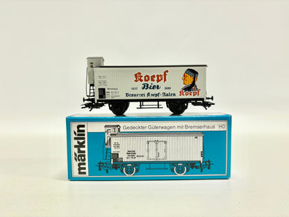 Märklin SoMo Gedeckter Güterwagen "Brauerei Koepf Aalen" AC H0