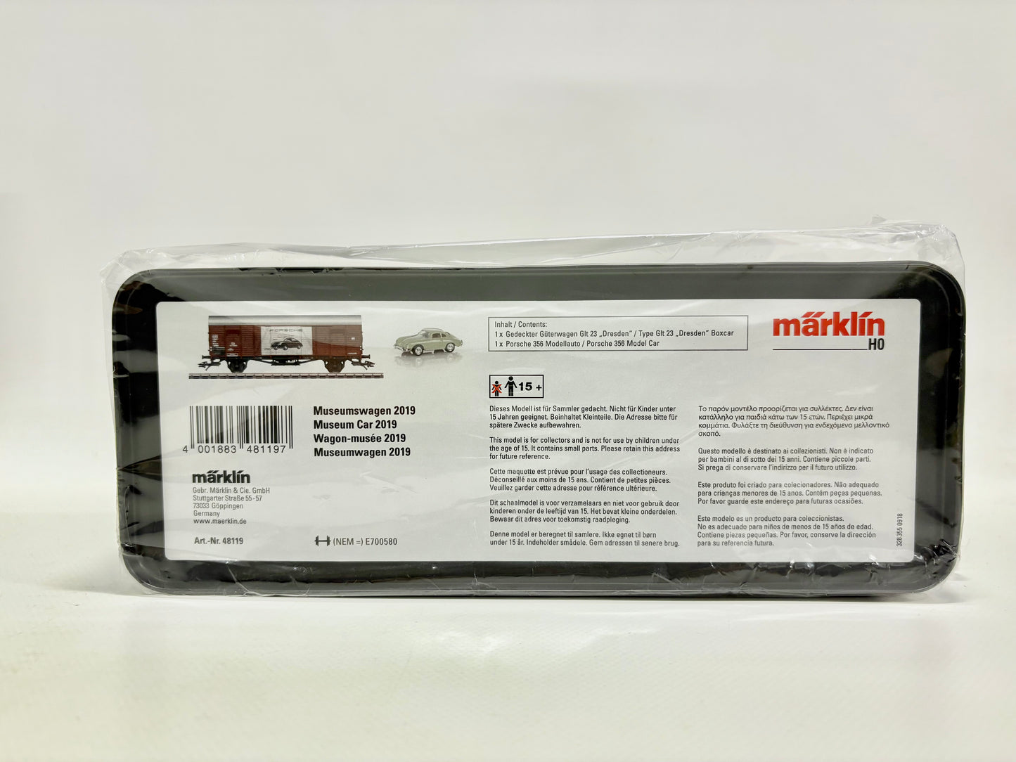 Märklin 48119 Museumswagen 2019 *ungeöffnet* Porsche 356 Güterwagen DB AC H0