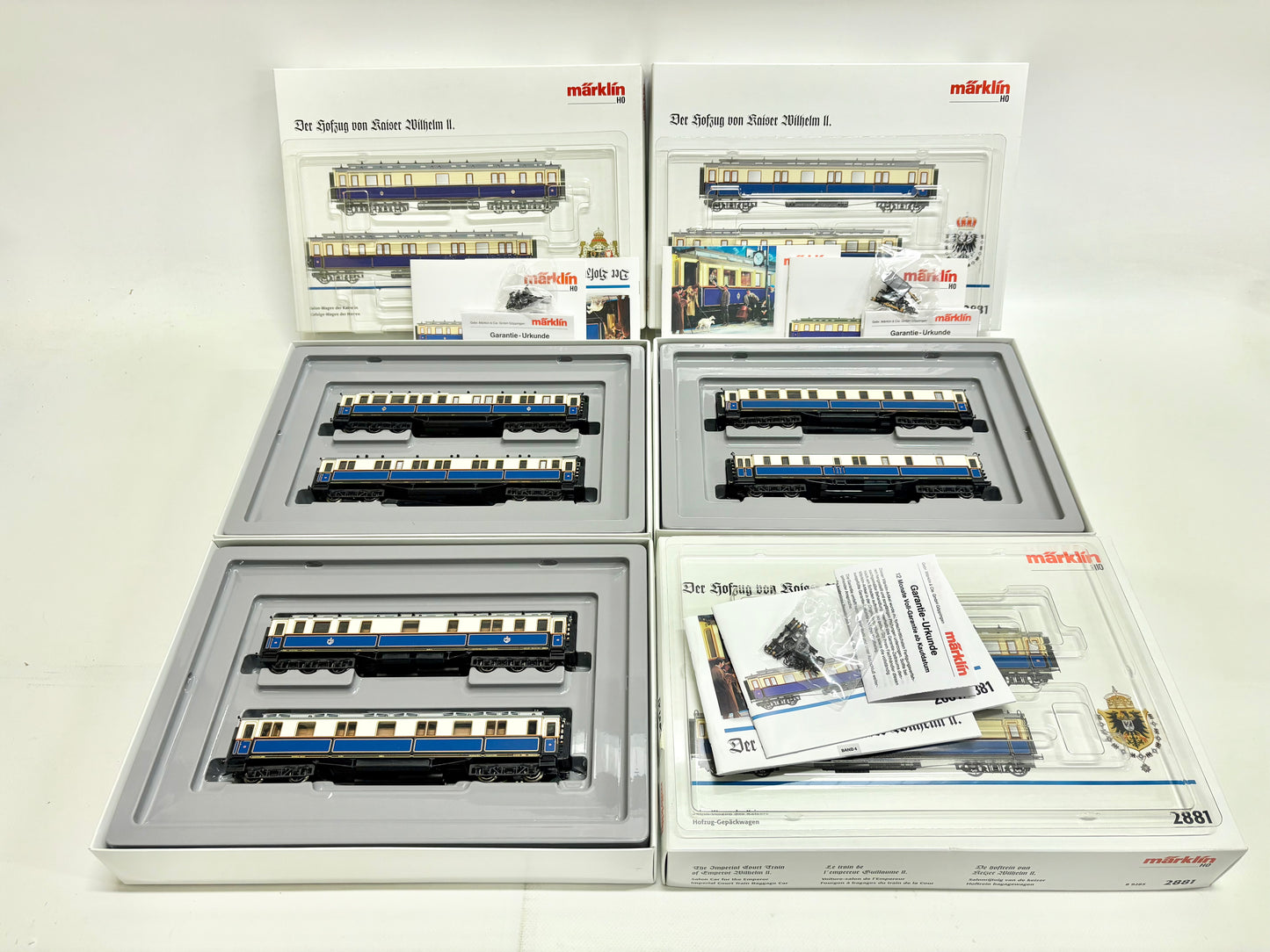 Märklin 2881 3x Wagen-Set Kaiser-Wilhelm-Zug K.P.E.V. AC H0