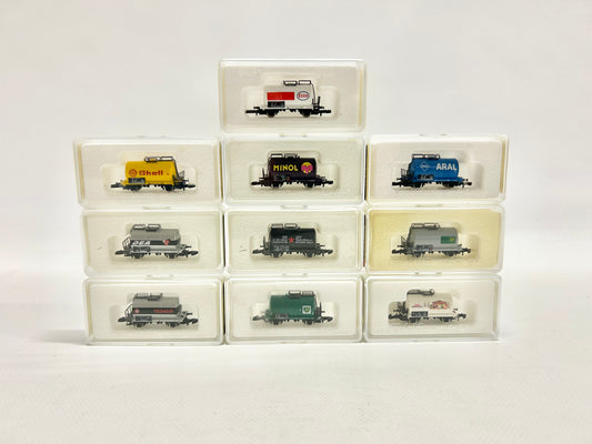Märklin Mini Club 10x Kesselwagen Güterwagen DB Spur Z