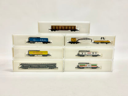 Märklin Mini Club 7x Güterwagen Konvolut 8625 8715 8657 usw. DB Spur Z