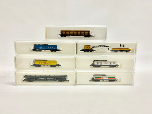 Märklin Mini Club 7x Güterwagen Konvolut 8625 8715 8657 usw. DB Spur Z