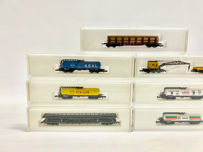 Märklin Mini Club 7x Güterwagen Konvolut 8625 8715 8657 usw. DB Spur Z