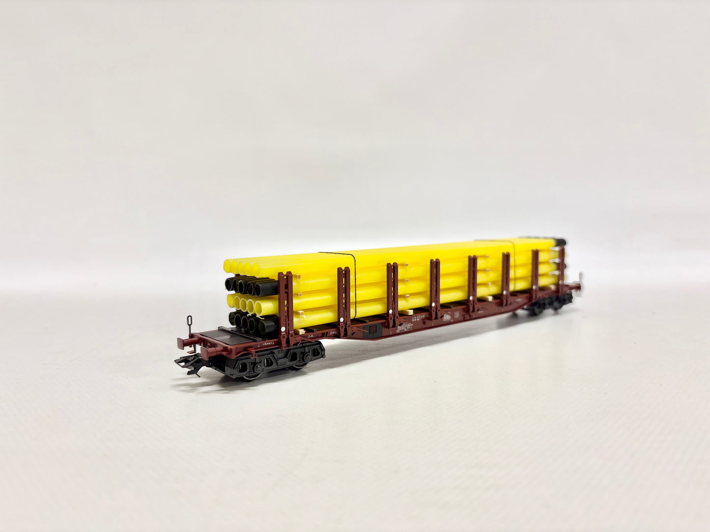 Märklin 47713 Güterwagen Rungenwagen mit Röhrenladung DB AC H0