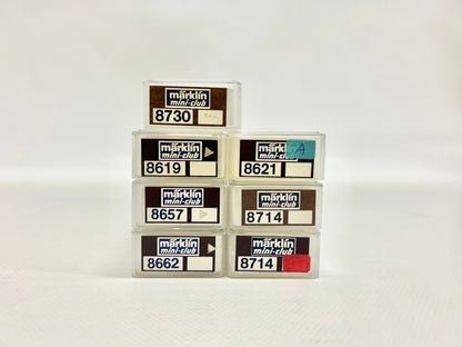 Märklin Mini Club 7x Güterwagen Konvolut 8730 8662 8714 usw. DB Spur Z