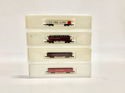 Märklin Mini Club 4x USA Güter- und Personenwagen Spur Z