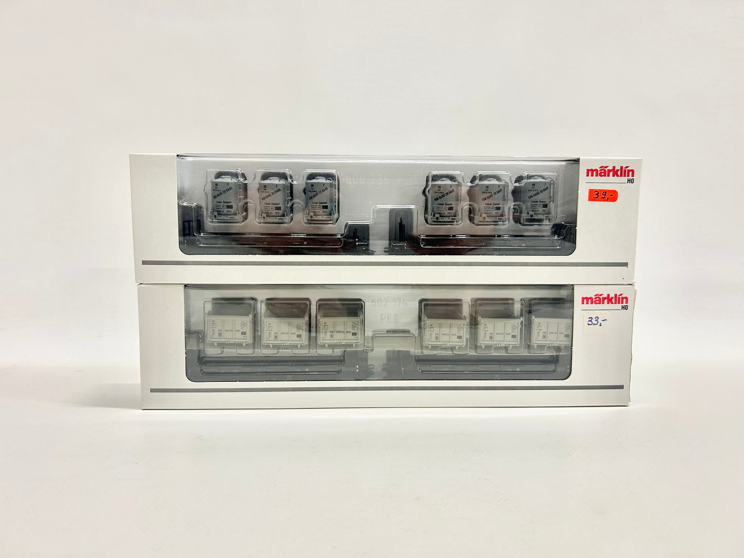 Märklin 48945 & 48943 Behältertragwagen Güterwagen H0