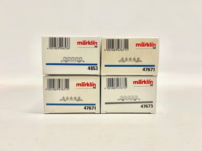 Märklin 4853 47671 47673 4x Behältertragewagen Güterwagen DB AC H0