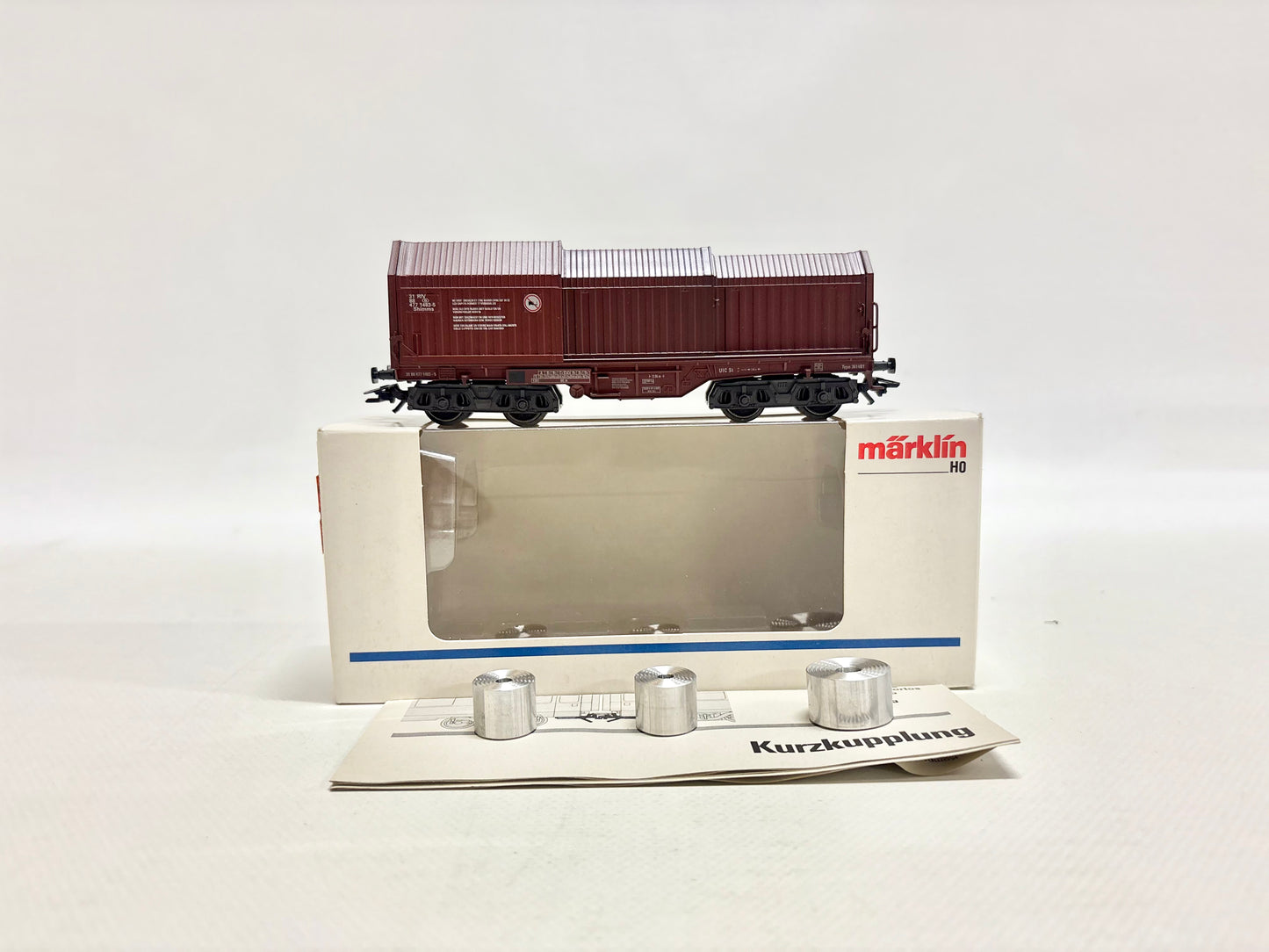 Märklin 4709 Güterwagen Telekophaubenwagen mit Coils SNCB AC H0