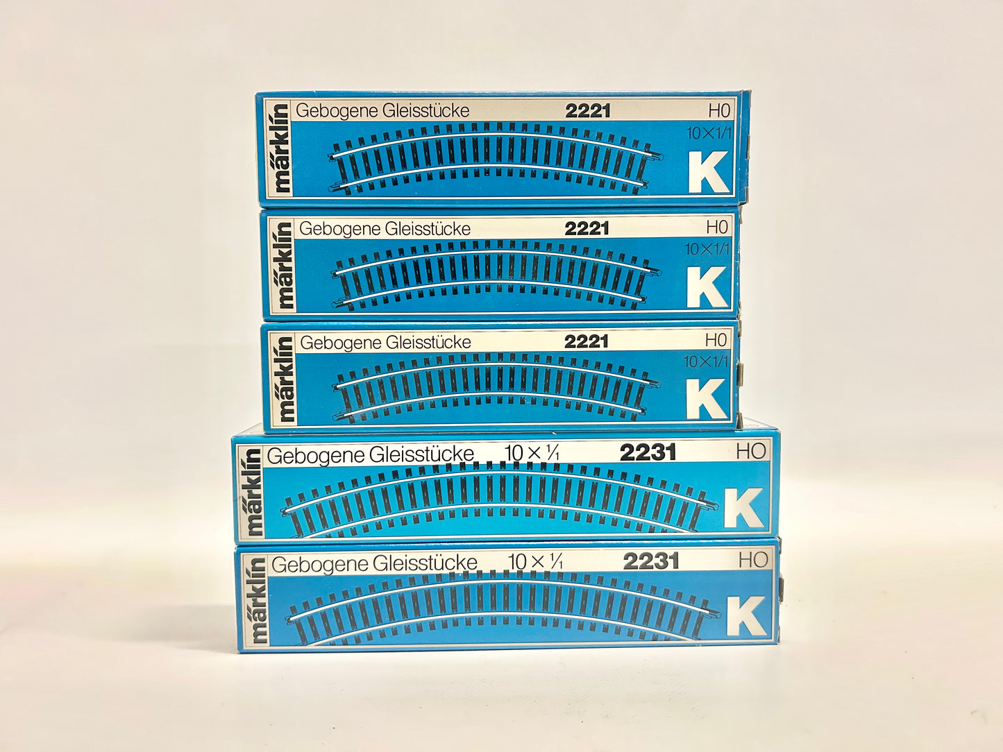 Märklin K-Gleis Gebogene Gleise Konvolut 2221 2231 AC H0
