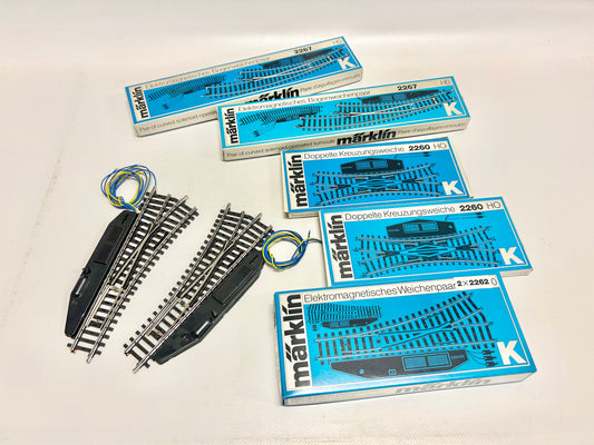 Märklin K-Gleis Weichen Konvolut 2267 2260 2262 AC H0