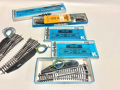 Märklin K-Gleis Weichen Konvolut 2267 2260 2262 AC H0