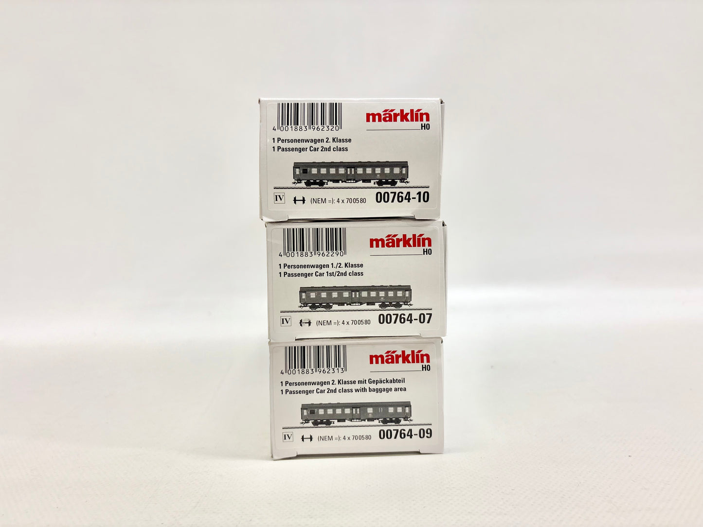 Märklin 00764 Personenwagen 3x DB AC H0