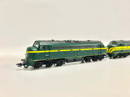 Märklin 34664 Digital + Sound Doppeltraktion Serie 202 + 203 SNCB Diesellok H0