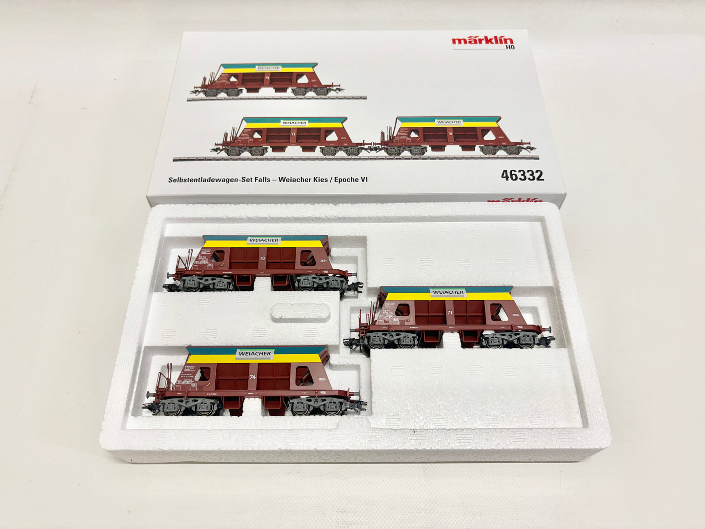 Märklin 46332 Wagen-Set Selbstentladewagen Weiacher Privatbahn AC H0