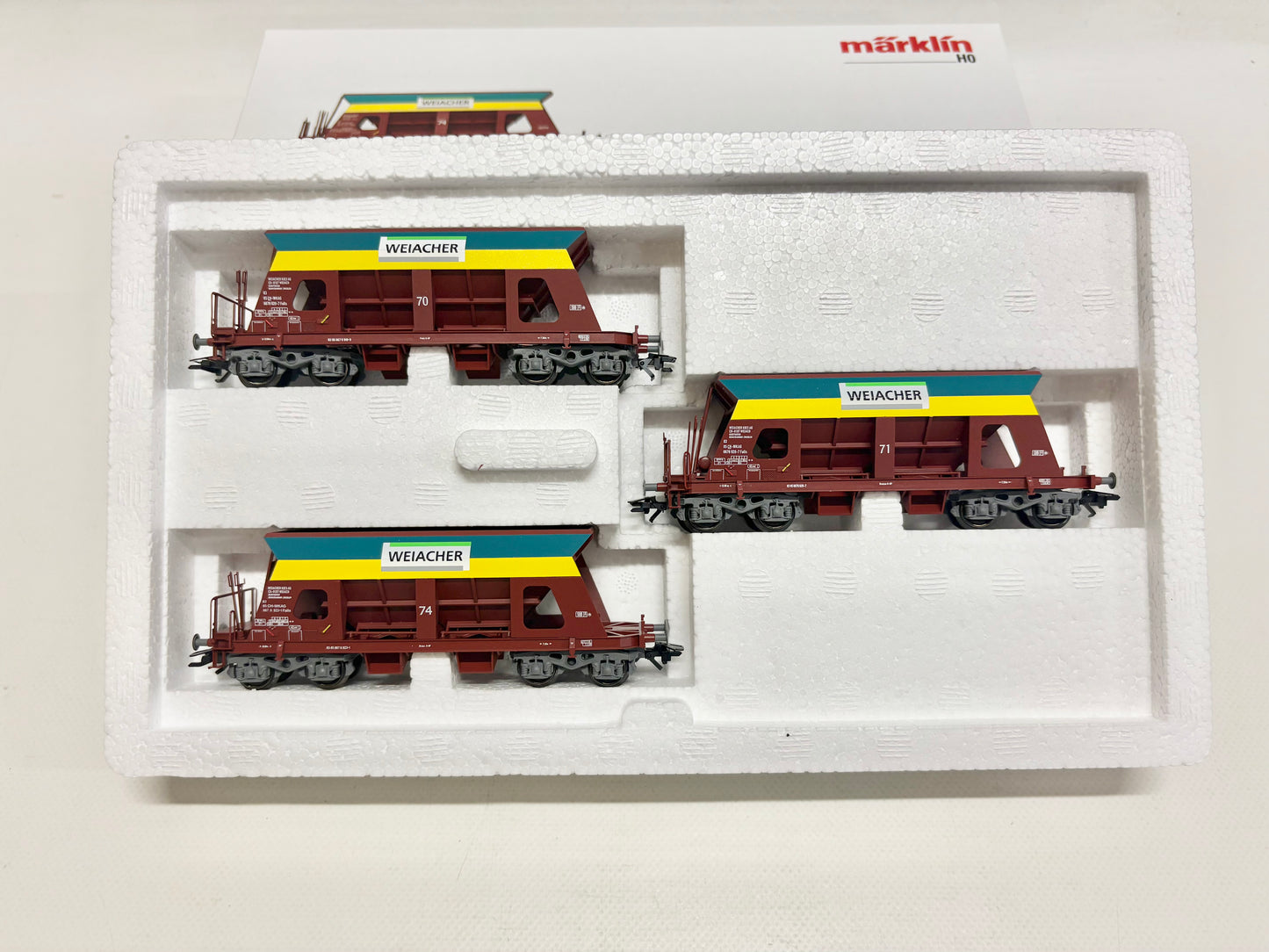 Märklin 46332 Wagen-Set Selbstentladewagen Weiacher Privatbahn AC H0