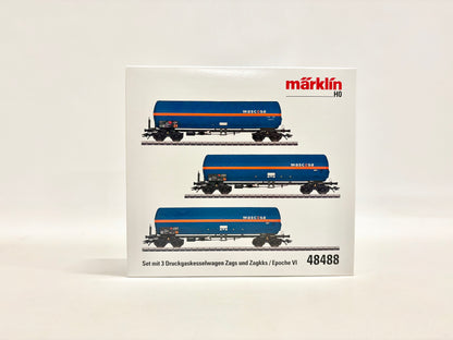 Märklin 48488 Wagen-Set Druckgas-Kesselwagen Wascosa AC H0