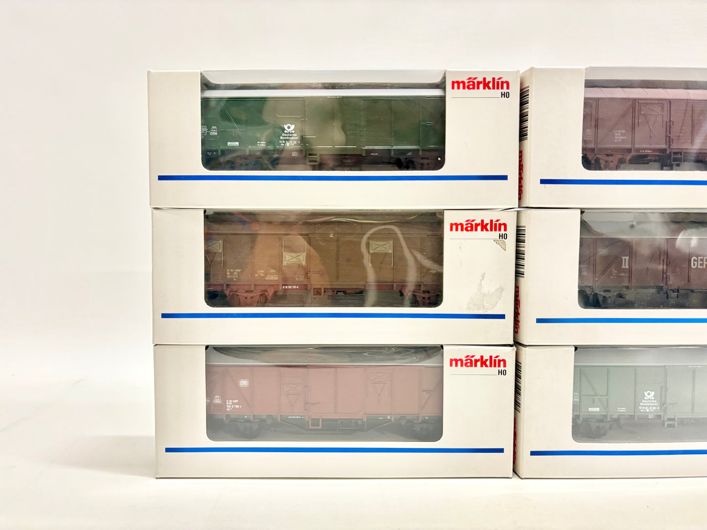 Märklin 4732 4703 4736 4731 4701 Wagen-Set Gedeckte Güterwagen Konvolut 6 Stück DB AC H0
