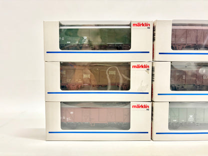 Märklin 4732 4703 4736 4731 4701 Wagen-Set Gedeckte Güterwagen Konvolut 6 Stück DB AC H0