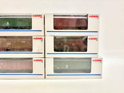 Märklin 4732 4703 4736 4731 4701 Wagen-Set Gedeckte Güterwagen Konvolut 6 Stück DB AC H0