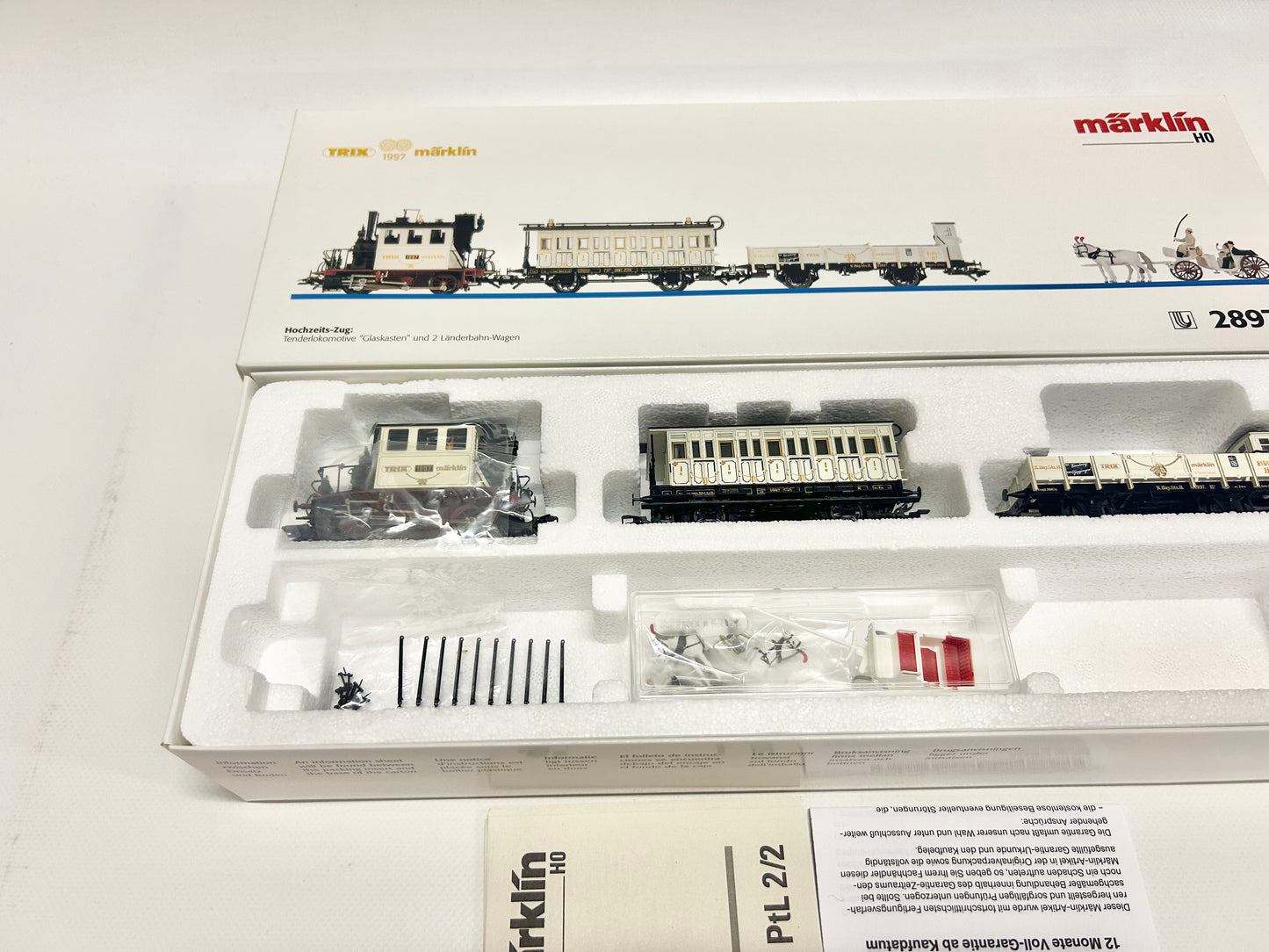 Märklin 28970 Digital Hochzeitszug Märklin & Trix mit Dampflok Glaskasten H0
