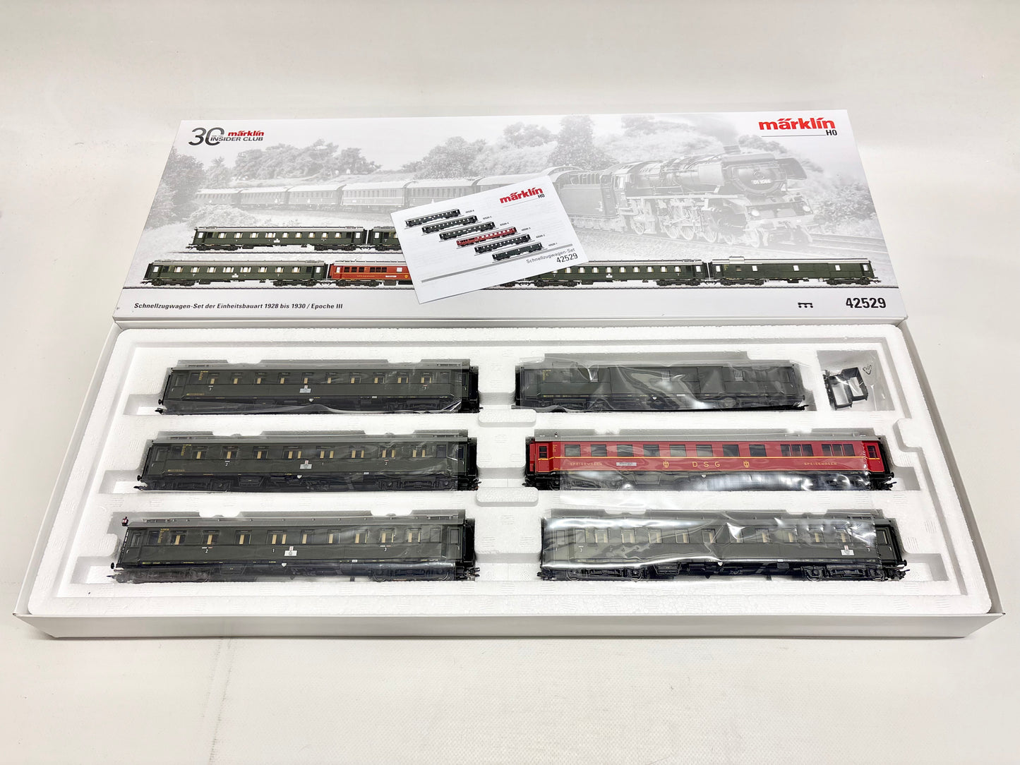 Märklin 42529 Wagen-Set Personenwagen Einheitsbauart 1928-1930 DRG AC H0