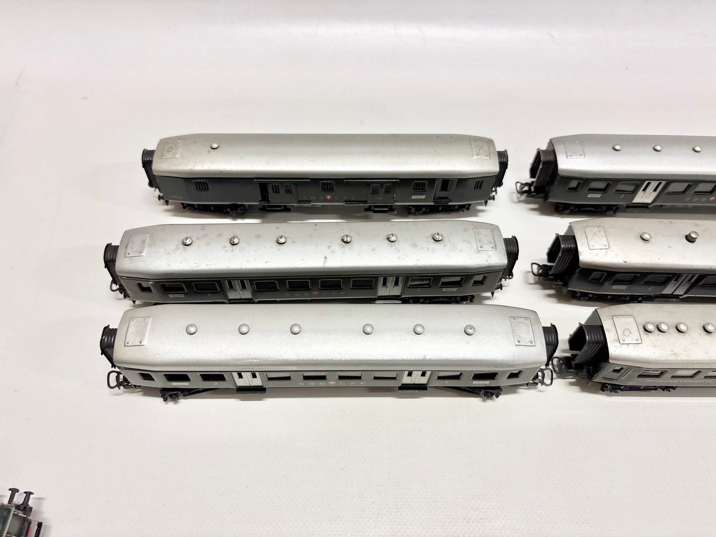Märklin 348/1 6x Leichtstahl Schnellzugwagen 1950er Jahre SBB AC H0
