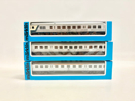 Märklin 4160 4159 4158 Wagen-Set Silberlinge inkl. Steuerwagen DB AC H0