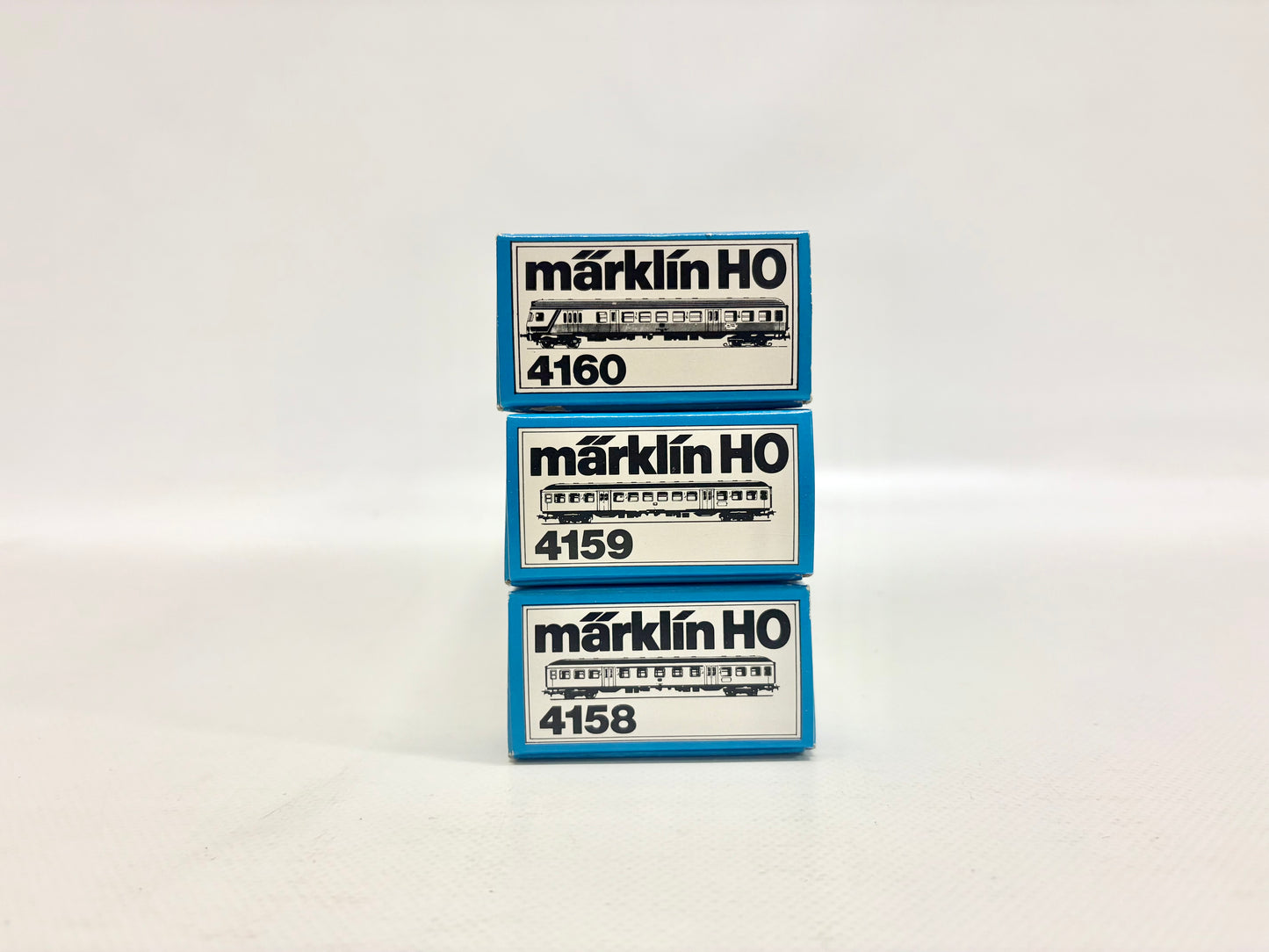 Märklin 4160 4159 4158 Wagen-Set Silberlinge inkl. Steuerwagen DB AC H0