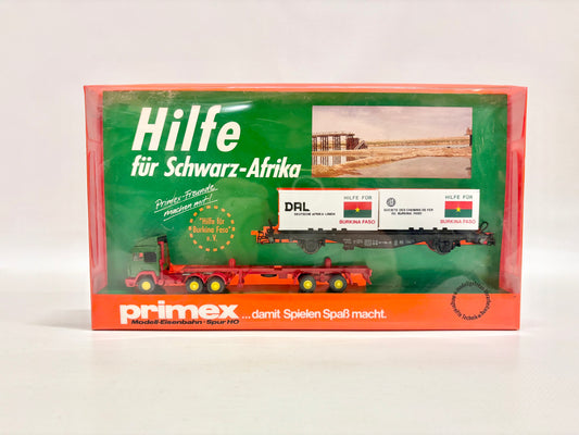 Primex 4573 *ungeöffnet* Containerwagen mit LKW AC H0