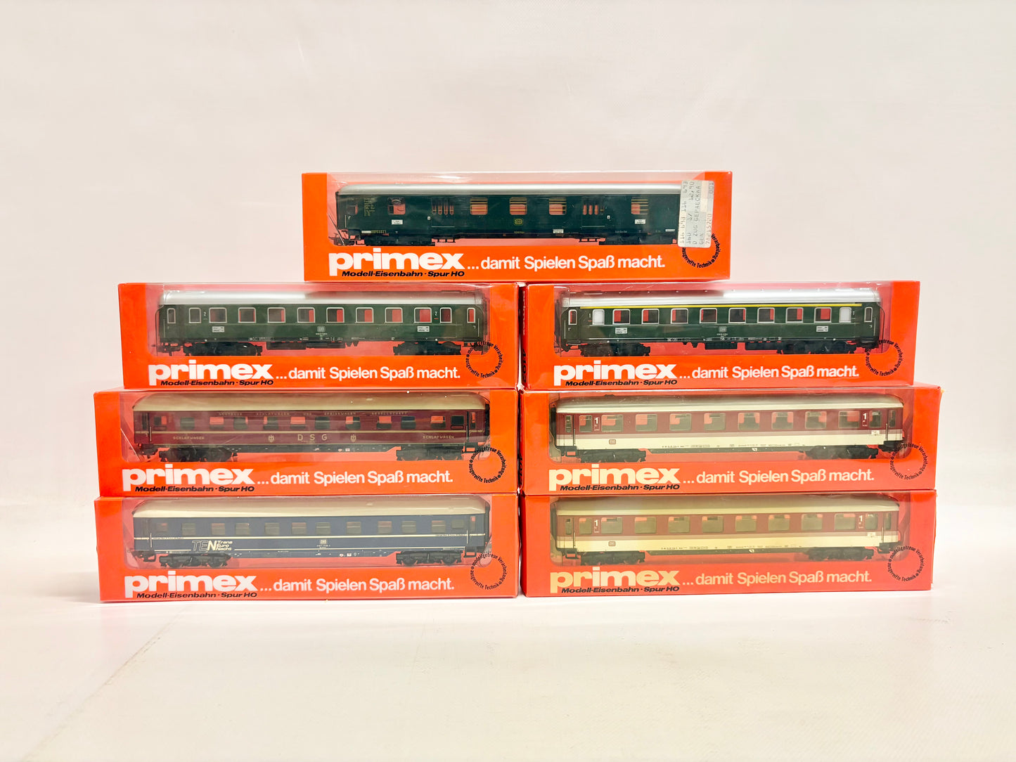 Primex 7x Personenwagen DB AC H0