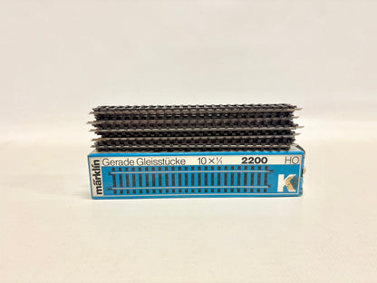 Märklin 2200 K-Gleise 10x gerades Gleisstück AC H0