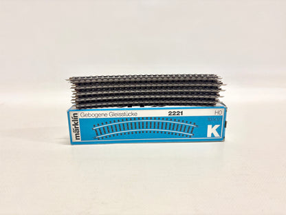 Märklin 2221 K-Gleise 10x gebogenes Gleisstück AC H0