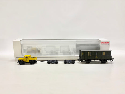 Märklin 45071 Postmuseumswagen Kalble mit Straßenroller DB AC H0