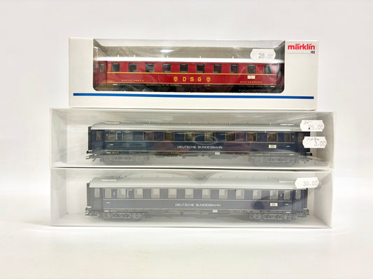 Märklin 3x F-Zug Personenwagen Konvolut DB AC H0